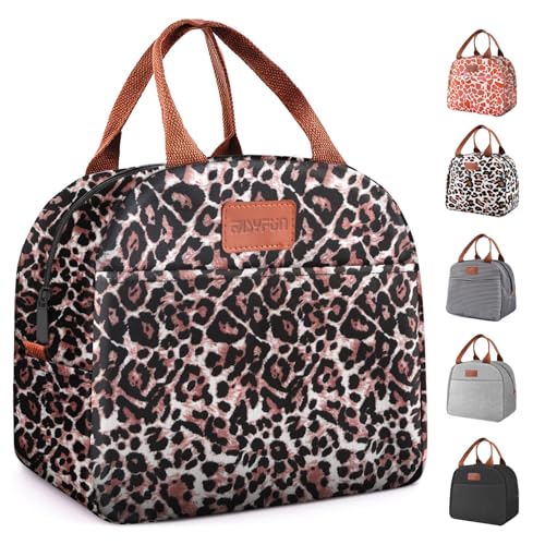 EASYFUN Lunch Bag for Women & Men, Adult Insulated Leakproof Lunch Box Bags with Large Capacity, Cooler Tote Bag for Work/Travel/Office/Outdoor (Panther Black)