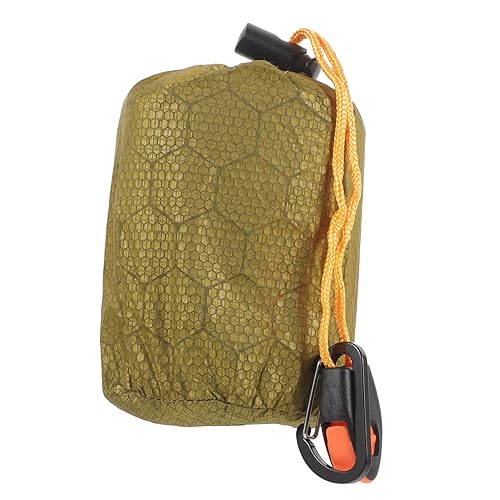 MUSISALY 1set Emergency Sleeping Bag Aluminum Film Thermal Bivy Sack Lightweight Survival Gear with Drawstring Bag for Camping Hiking and First Aid Situations
