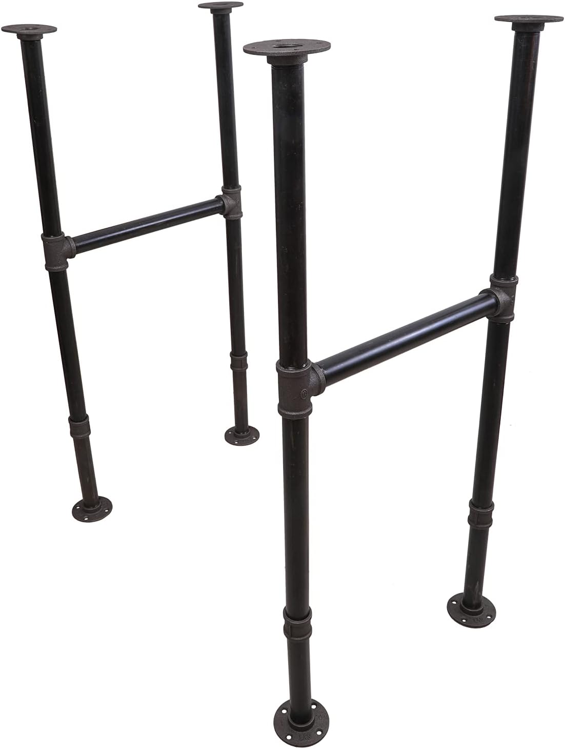 Buy Niubid 38 Inch Industrial Pipe Table Leg for Bar Height Pub Table, HShape, Iron Base Legs
