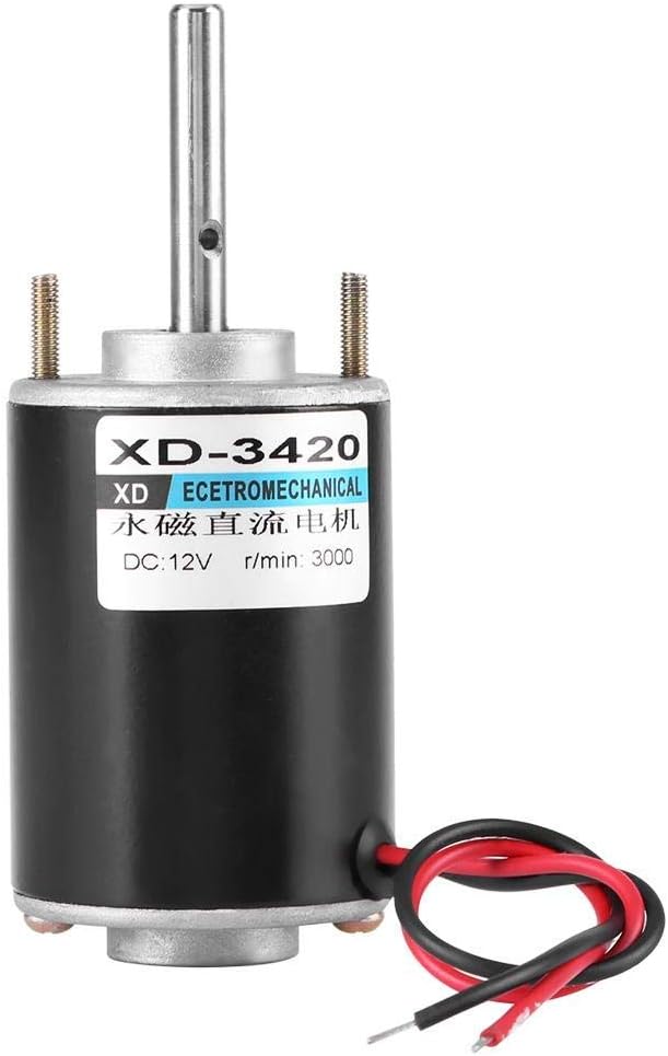 Permanent Magnet Electric Motor 12/24V 30W DC Motor 43mm High Speed Motor CW/CCW for Cotton Candy Machine Grinding Machine (12V)