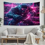 LCHMQ WandbehangCyberpunk Gorilla Modern Wandteppich Science Fiction Monster Design Wandtuch Polyester Tagesdecke für Bett Sofa 230x180cm
