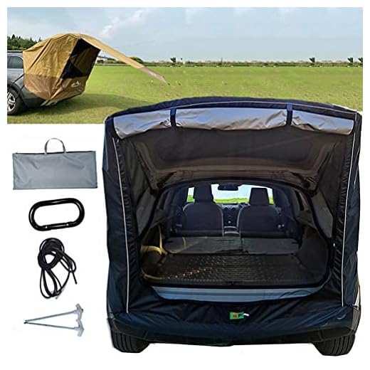 BrightFootBook SUV - Tienda Avance para Furgonetas de Camping, Carpa De Maletero para Coche, Autoconducción, Camping, Parasol Y Resistente a La Lluvia, Tienda De Campaña De Viaje,Black-S