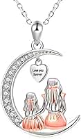 Colar Mãe E Filha Lua Dia Das Mães Eu Te Amo Cx Presente