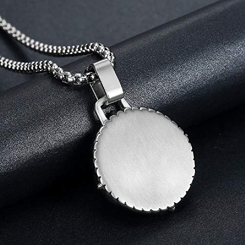 Colar Viking Nórdico Masculino Bussola Rosa dos Ventos Vintage de Aço Inox