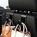 Amooca Car Seat Headrest Hook 4 Pack Hanger Storage Organizer Universal for Handbag Purse Coat fit Universal Vehicle Car Black S Type