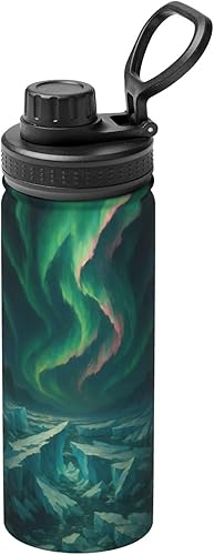 Miniatura 15 de Black Dog - Botella de agua aislada de acero inoxidable de 18 onzas, divertida taza de viaje a prueba de fugas, para bebidas calientes y frías