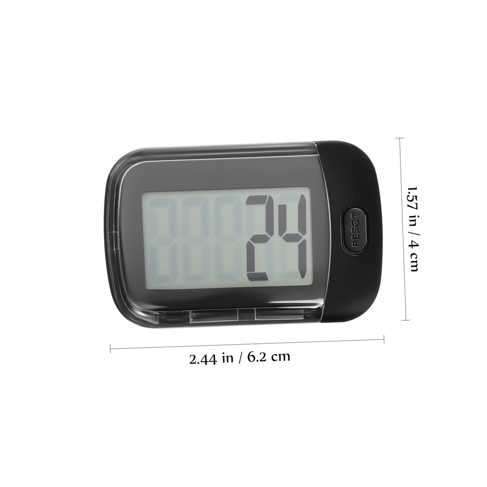 ibasenice pédomètre Portable Clipser Le Compteur de Pas Cheville Suivi des Pas Randonnée Montre Compteur de Pas podomètre Montre Course à Pied Montre Sport Plastique Black