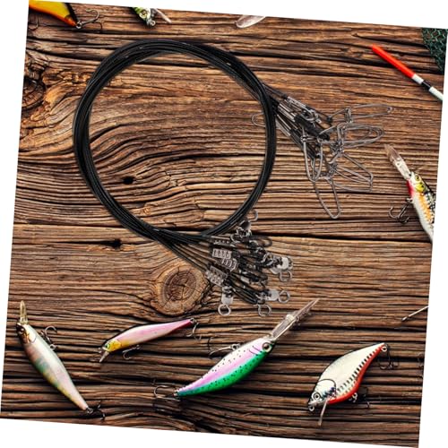 Yardwe 10Pcs Fishing Leaders con Acero de Alta Resistencia miniatura 4