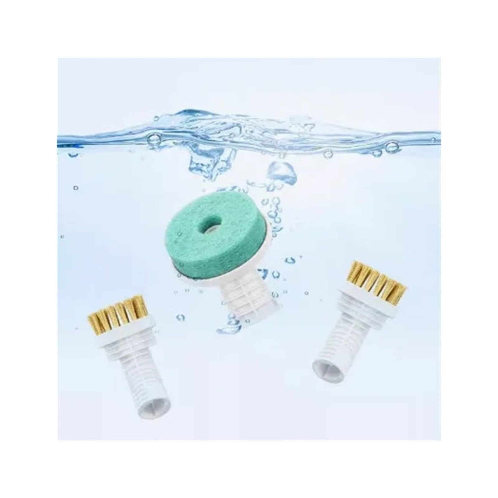 Estropajo de doble función y cabezal de cepillo de alambre, compatible con Deerma ZQ600 ZQ610 ZQ650, accesorio de eliminación de manchas resistente for aspiradora de mano inalámbrica