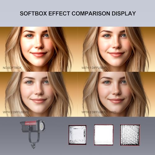 Image of GVM Portable Square Softbox 40 * 40cm with Grid Diffuser Fast-Setup Bowens Mount Softbox Compact Photography Lighting Softbox for Photography Shooting Continuous Light Monolight Strobe Flash