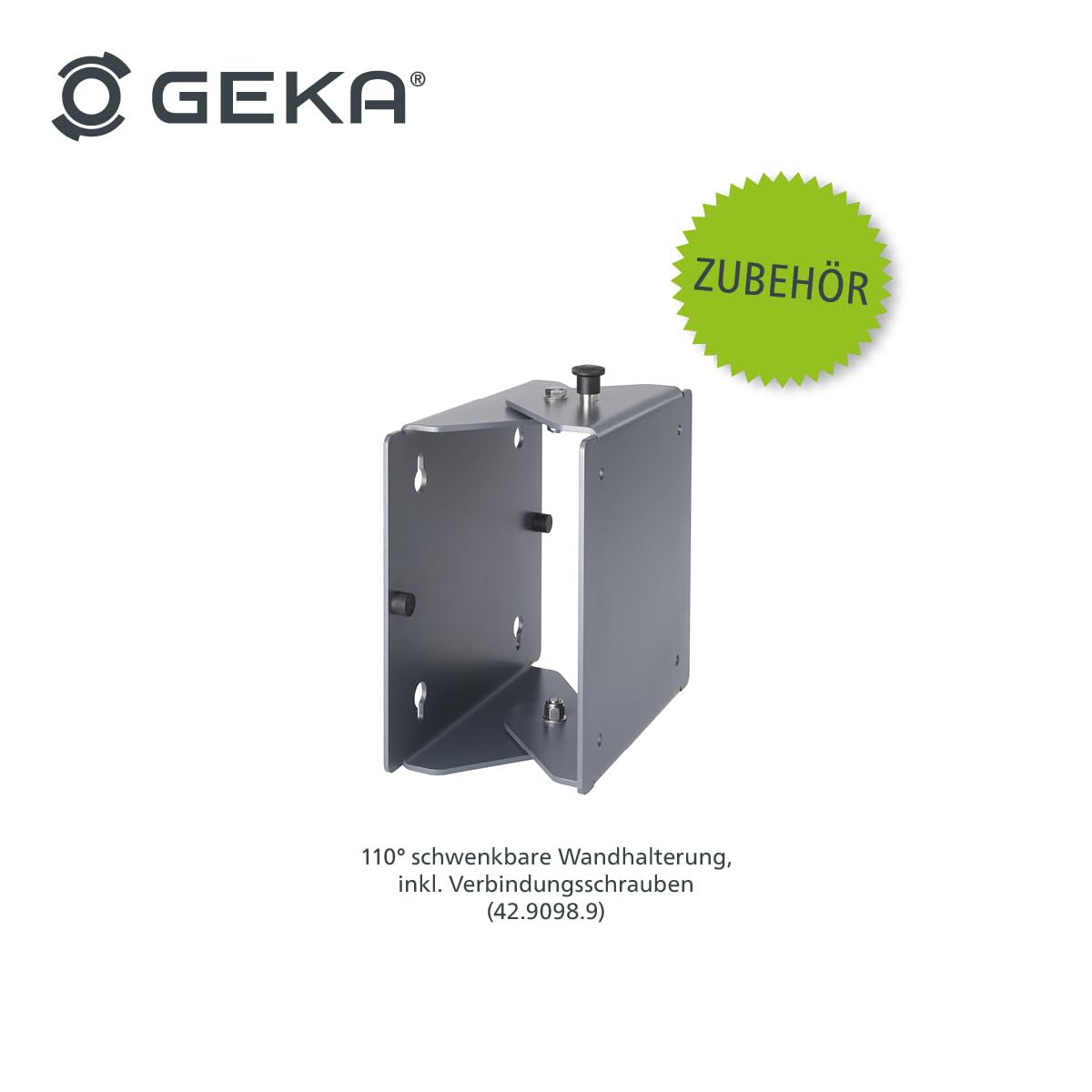 GEKA plus Automatischer Schlauchaufroller PA30SK (robuster Schlauchaufroller, Stahlkonstruktion, autom. Rückzug, schrittweise Arretierung, mit 30 m Wasserschlauch), Grau