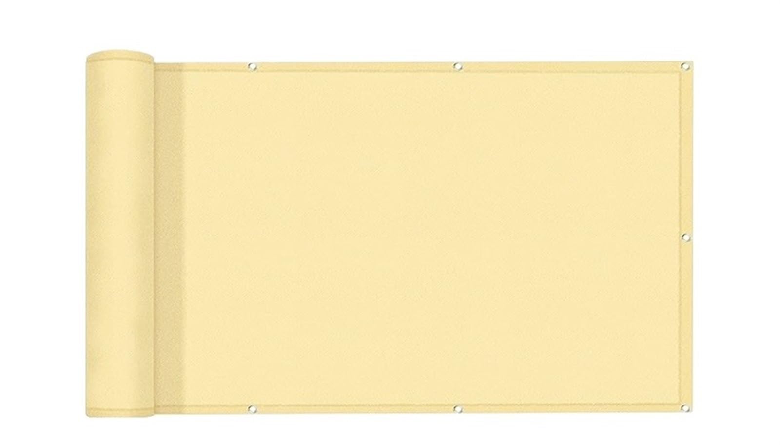 frangivista balcone Recinzione impermeabile Vela Ringhiera for balcone Schermata for la privacy Antipioggia Anti-UV for terrazza Tessuto barriera antivento Panno parasole(Beige - 50CM,0.9x6m)