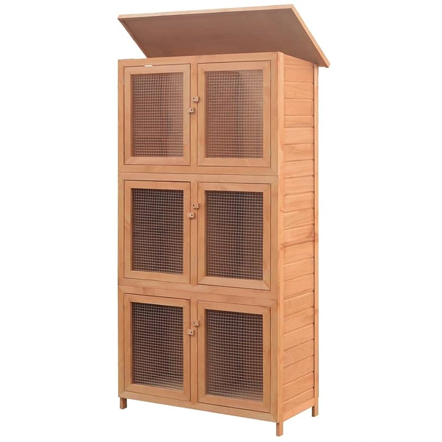 うさぎ木製大型ゲージ 木製ケージ ウサギ小屋 ネコの家 ペット小屋 サークル 動物
