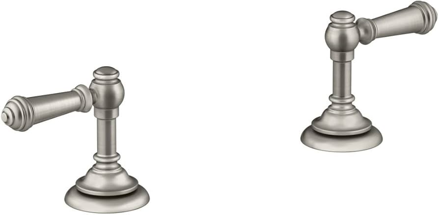 文房具 朱泥 魚紋 筆洗 匙 台付(LC981) Kohler K-98068-4-BN Artifacts Bathroom Sink Lever Handles, Less