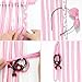 QtGirl 45.8in Hair Bow Holder Organizer Hanger Clip Storage Long Headband Holders for Baby Girls Room Door Wall (Pink and white)