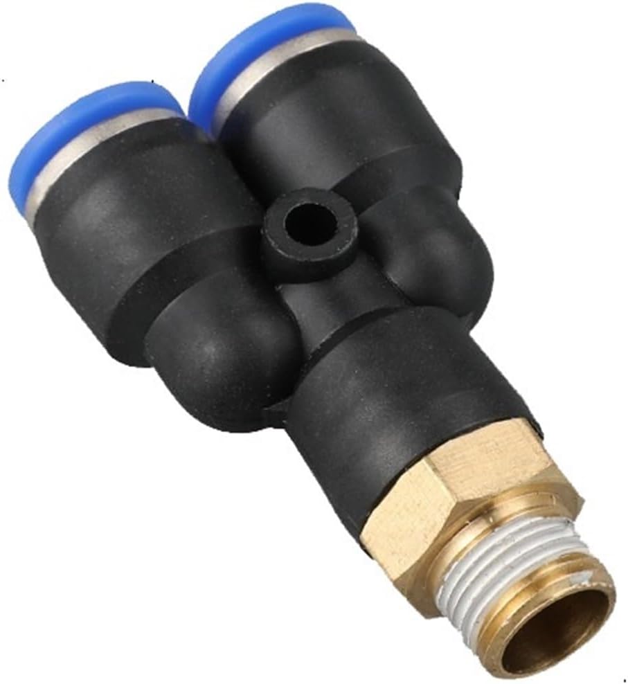 PX4/6/8/10/12-01/02/03/04 Y Threaded Three - Way Pneumatic Joint Male Thread One Touch Push In Y Pneumatic Quick Fittings 1Pcs(PX6-03)