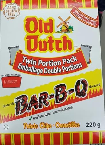 Old Dutch BBQ Potato Chips, 220g/7.8 oz., Box (Imported from Canada)