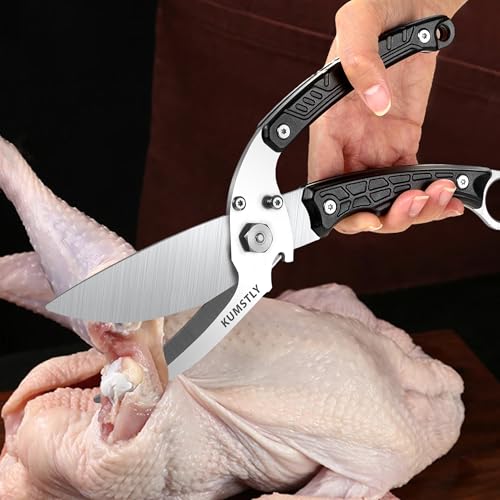 Heavy Duty Poultry Shears-Kitchen Scissors for Food, Chicken, Turkey, and Vegetables-Food Stainless Kitchen Shears