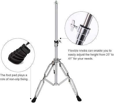 ENNBOM 32 Notes Glockenspiel Kit Xylophone Bell Percussion Instrument Set with Adjustable Stand Mallets and Carrying Bag