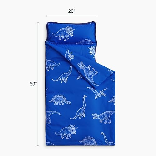 Miniatura 2 de Wake In Cloud - Toddler Nap Mat with Pillow and Blanket, for Kids Boys Ages 3 Plus in Kindergarten Daycare Preschool, Roll Up Sleeping Bag, Jurassic