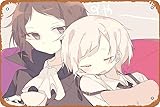 Atsushi Nakajima, Bungou Stray Dogs, Ryunosuke Akutagawa - Póster de anime para decoración de pared del hogar, letrero de metal retro de 20 x 30 cm