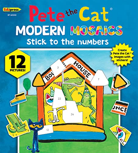 Image of Teacher Created Resources Pete the Cat Modern Mosaics Stick to the Numbers (EP60242)