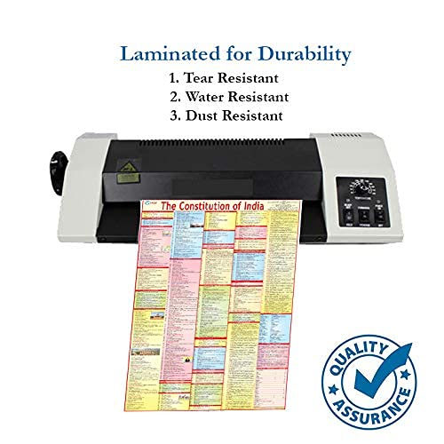 Image of Constitution of India Chart & History of India Chart ( Pack of 2 ) - LAMINATED