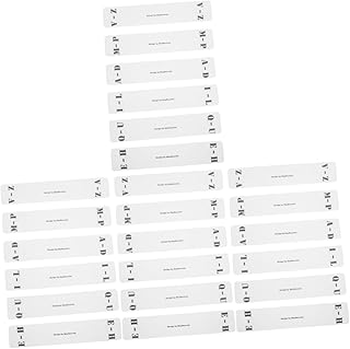 NOLITOY 24 Peças Cartão De Classificação De Registros Transparente Cds Divisores De Cartão Guias De Alfabeto Etiqueta Horizontal Organizador De Registros Registros Divisor De Registros