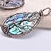 Tree of Life Hand Wrapped Abalone Shell Drop Pendant Necklace for Women