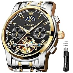 Black Dial and Gold Silver Strap