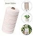 Produktbild Sinwind Makramee Garn, Baumwollkordel weiß, Naturliches Baumwolle Garn, Baumwollgarn für DIY Handwerk Basteln Wand Aufhängung Pflanze Aufhänger (2mm x 200m)