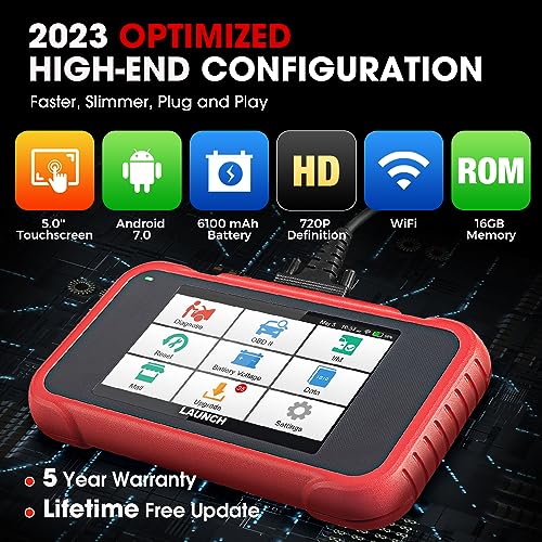 Launch Obd2 Scanner, 2023 Elite Crp129E Diagnostics Scan Tool, Abs/Srs/Tcm/Engine Code Reader, 8 Reset Service, Oil/Epb/Tpms/Sas/Bms/Throttle Reset, Injector Coding, Auto Vin,Lifetime Free Update #TOP6