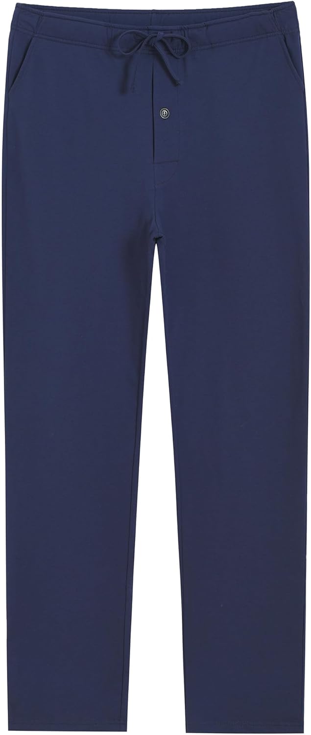 Weintee Men's 34" Inseam Tall Pajama Pants Cotton Lounge Pants with Pockets