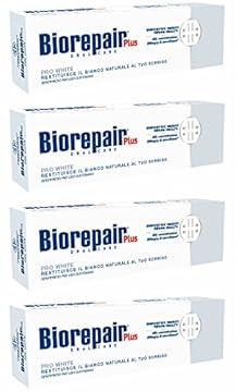 Biorepair Pro White Whitening Toothpaste with microRepair 2.5 fl.oz 75ml,Pack of 4