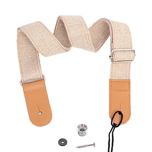 Rufun Ukulele Strap Retro Verstelbare Vintage Accessoire voor Mini Gitaar Knop Inbegrepen