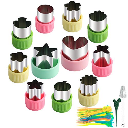 Youliya 11 Pcs Stainless Steel Cookie & Vegetable & Fruit Cutters Shapes Sets