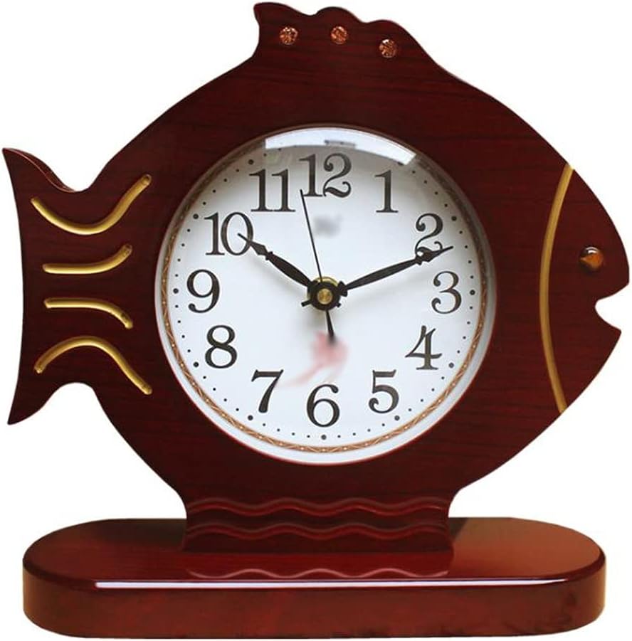 FMURY Silent Table Clock Woodren Book Shelf Wine Cabinet Desk Hotel Office Table Clolck Vintage Tv Cabinet Desk Clock