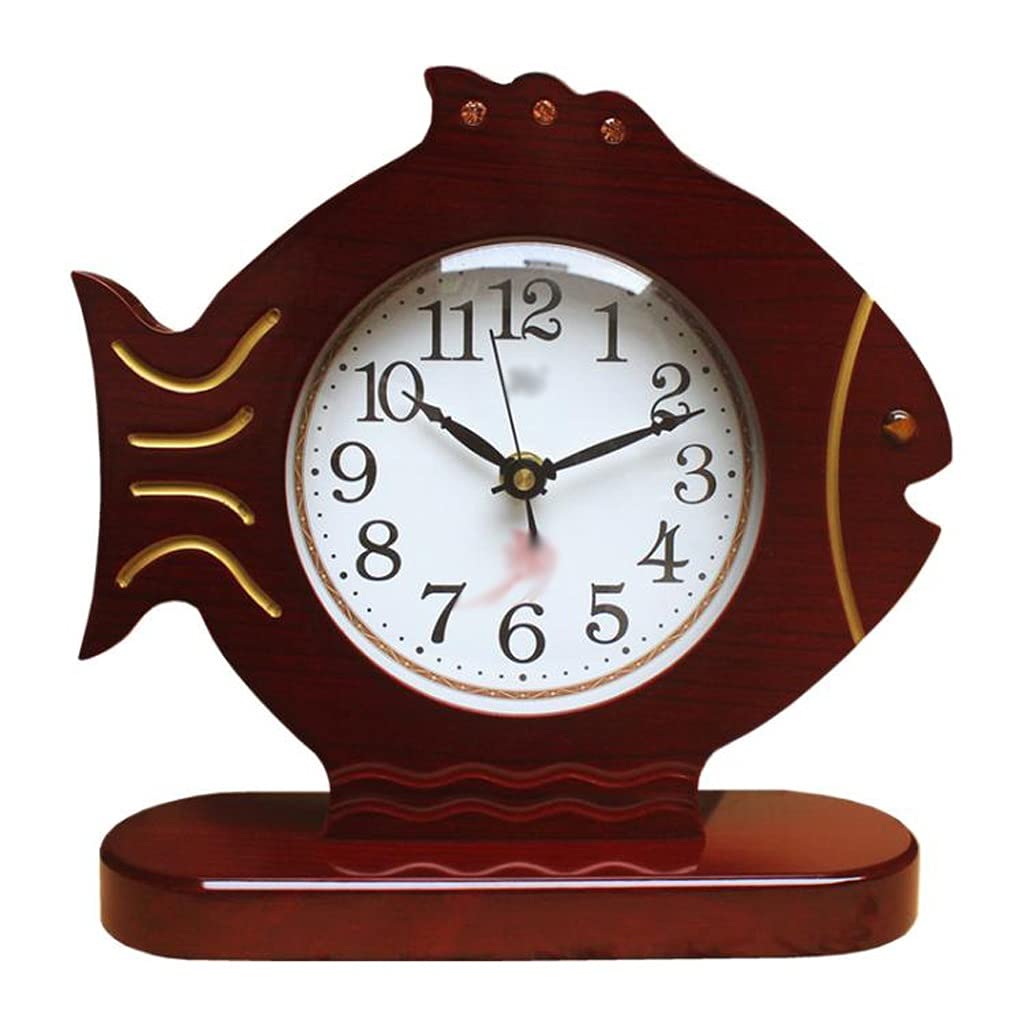 Reloj de mesa silencioso de madera JFDBGU para escritorio y armario de vino vintage