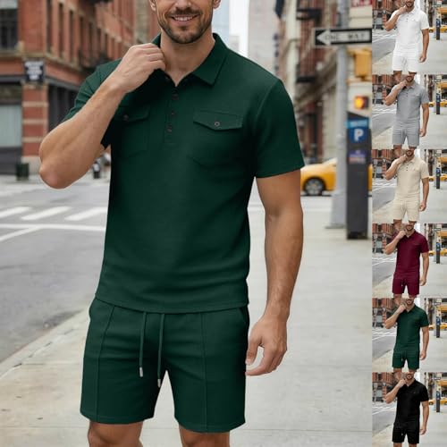 Ensemble short et polo gaufré homme pour un look d'été décontracté - 2