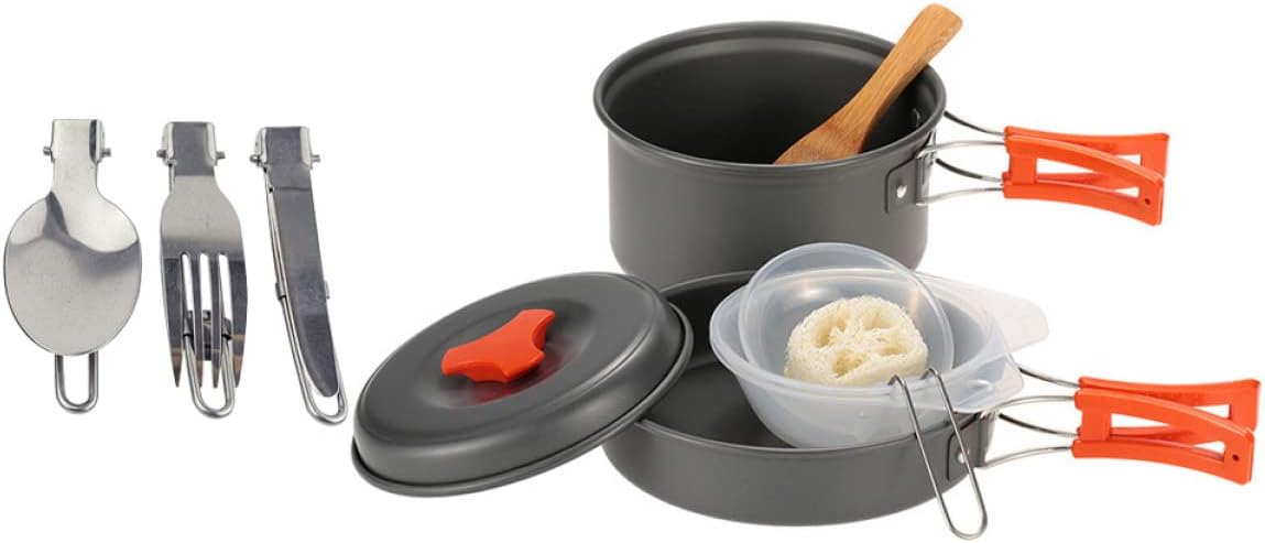 BESPORTBLE Space-Saving Camping Cooking Pot Set for Outdoor Picnic Pan Set Cooking Utensils