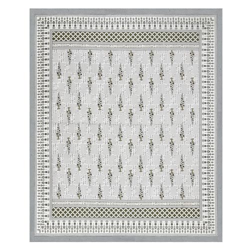 Image of Mafatlal Sanskriti Pure Cotton Bedsheet for Double Bed King Size | 90 x 108 Inches | 144 TC | Rajasthani Handcrafted Chadar | Soft Fabric | Granite