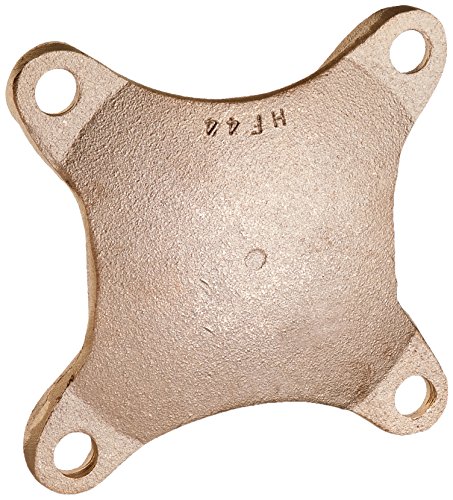 Burndy HFB44P1 Bar Clamp Assembly Component, 4" Copper Bus Bar Clamp Run, 4" Copper Bus Bar Clamp Tap, 4 Bolt, 4 Nut, 4 Split Lock Washer, 1/2" Bolt Diameter, 5.75" Length, 5.75" Width, 480lb Recommended Tightening Torque (Pack of 2)