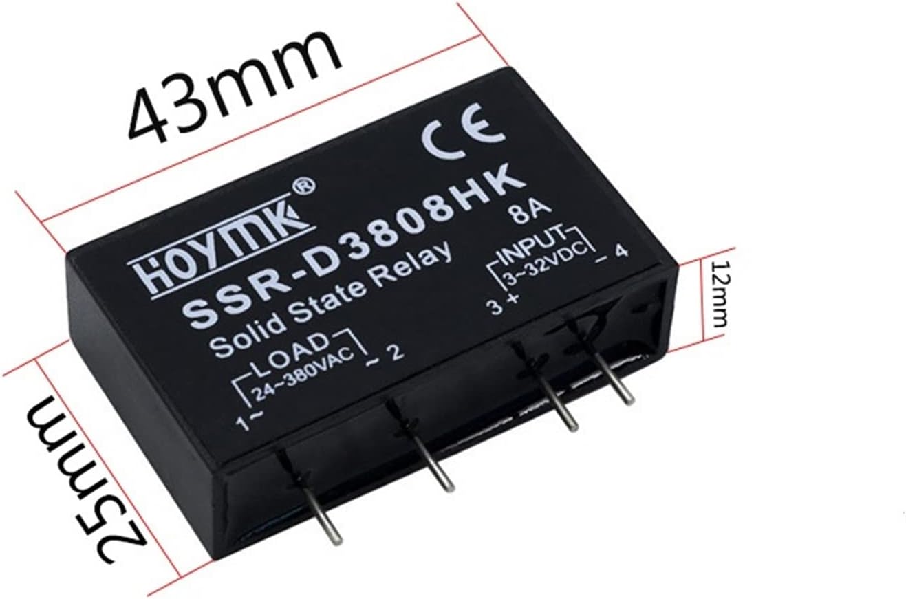 1pcs PCB SSR-D3803HK D3805HK D3808HK Dedicated with Pins SSR-D3805HK 5A DC-AC Solid State Relay(D3808)