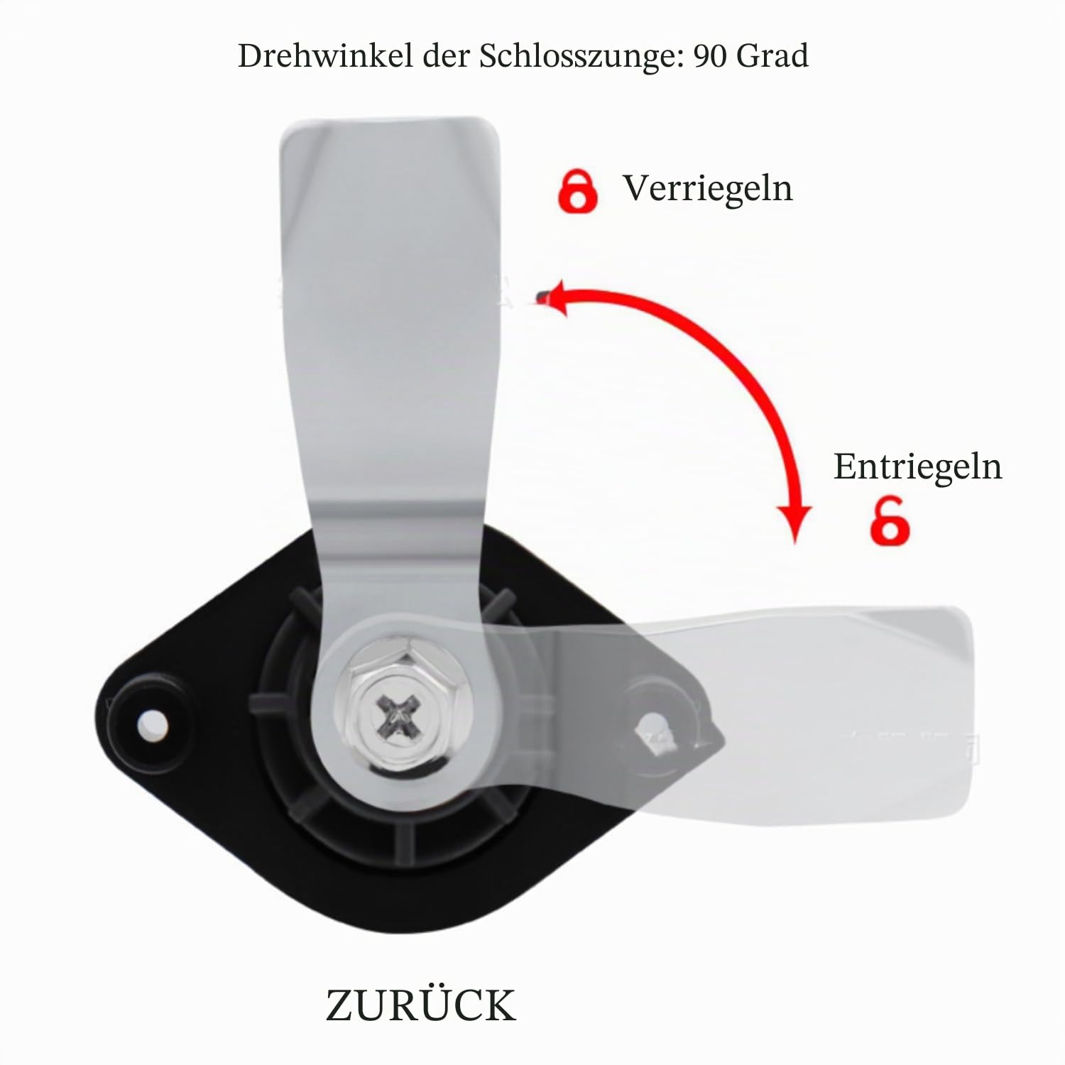 Wohnmobil Schlösser,T-Griff Schloss Kit mit Schlüsseln, T-Griff Garagentorschloss Türschloss für Wohnmobil Anhänger Wohnwagen RV Boote Werkzeugkastenschloss Schwarz, 1 Stück (G08)