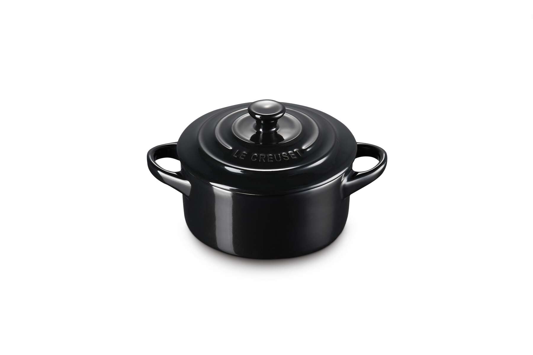 LE CREUSET Stoneware Petite Round Casserole, 0.25 L, Black Onyx, 71901101400000 — image 1