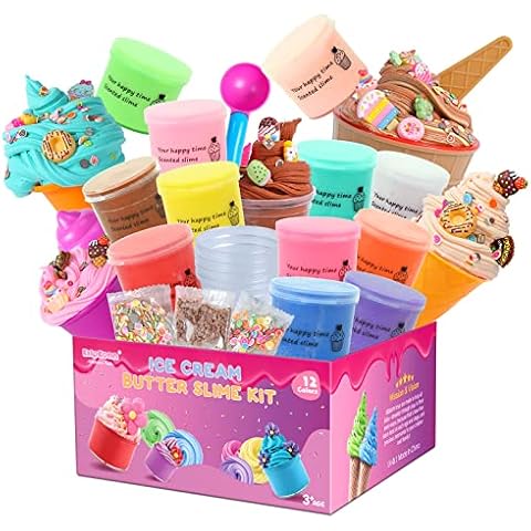 Schleim Selber Machen Set, 12 Farben Slime Set Cover