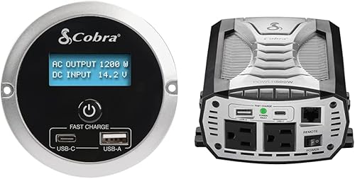 Cobra CPIALCDG1 Control remoto y Cobra POWER 500W Inversor de corriente en paquete