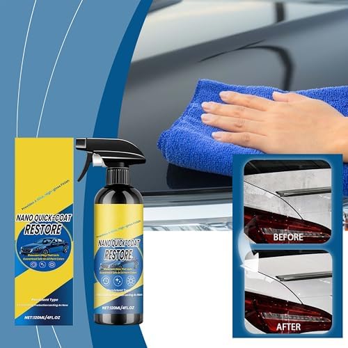 Gyonwt 2PCS Nano Quick-Coat Restore, Quick Coat Restore Coating Spray, Advanced Automobile Quick-Acting Coating Agent, Multi-Functional Coatings Renewal Agent Spray with Dust Proof for Car - 4