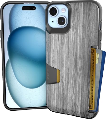 Smartish iPhone 15 Plus Wallet Case, Wallet Slayer Vol 1, Woodgrain