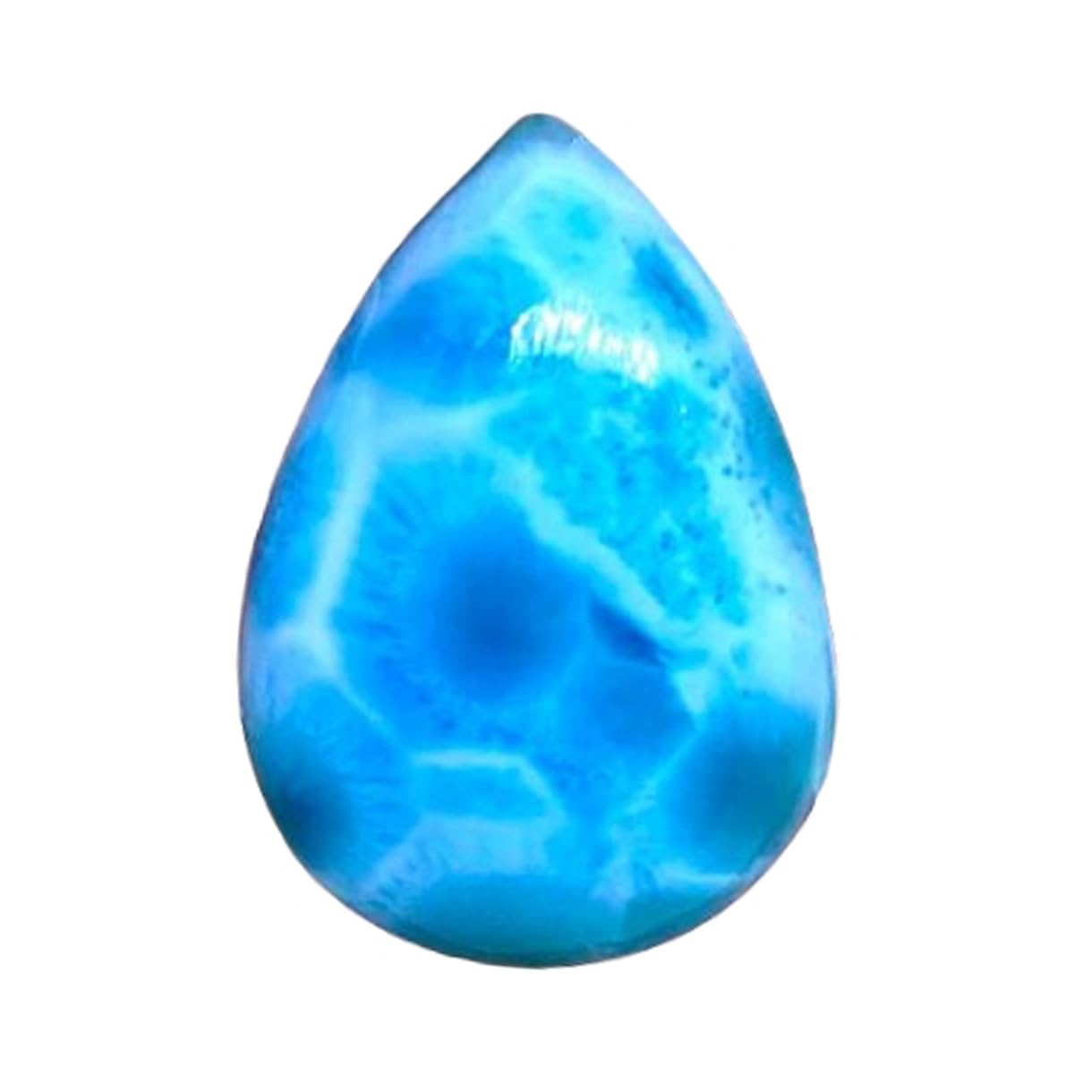Larimar dos plat 25x18mm pour sertissage réussi de bague